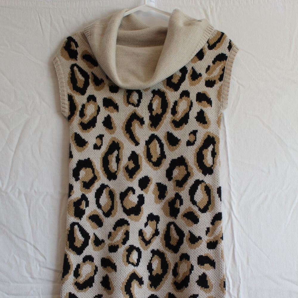 Cheetah Print Sweater Dress