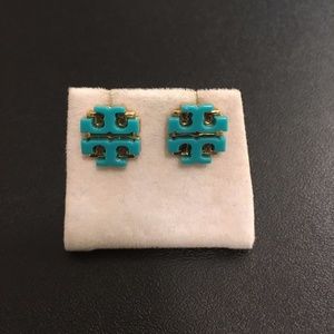 Tory Burch Enamel T Logo Studs