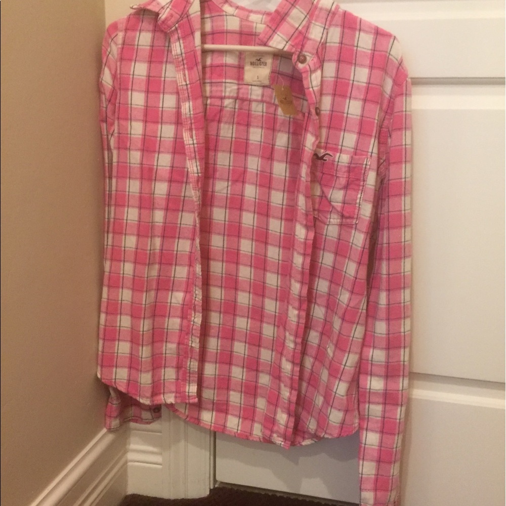 Small different pinks plaid shirt