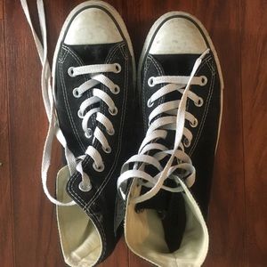Black high top converse