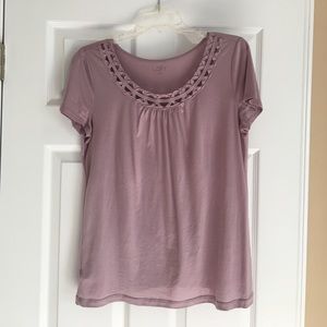 Loft scoop-neck top in Lilac - size M