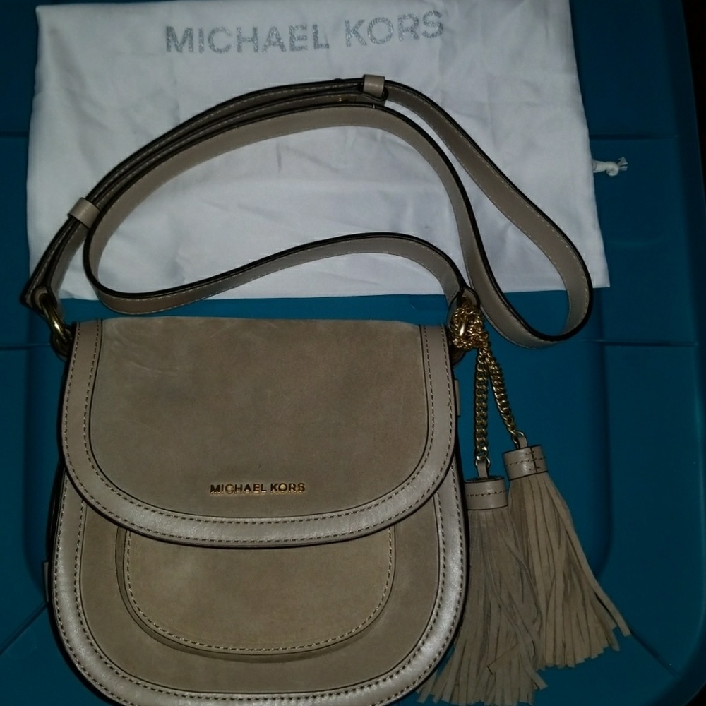 Michael Kors suede shoulder bag
