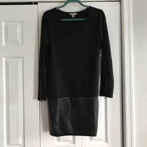 Never worn Banana Republic black leather dress