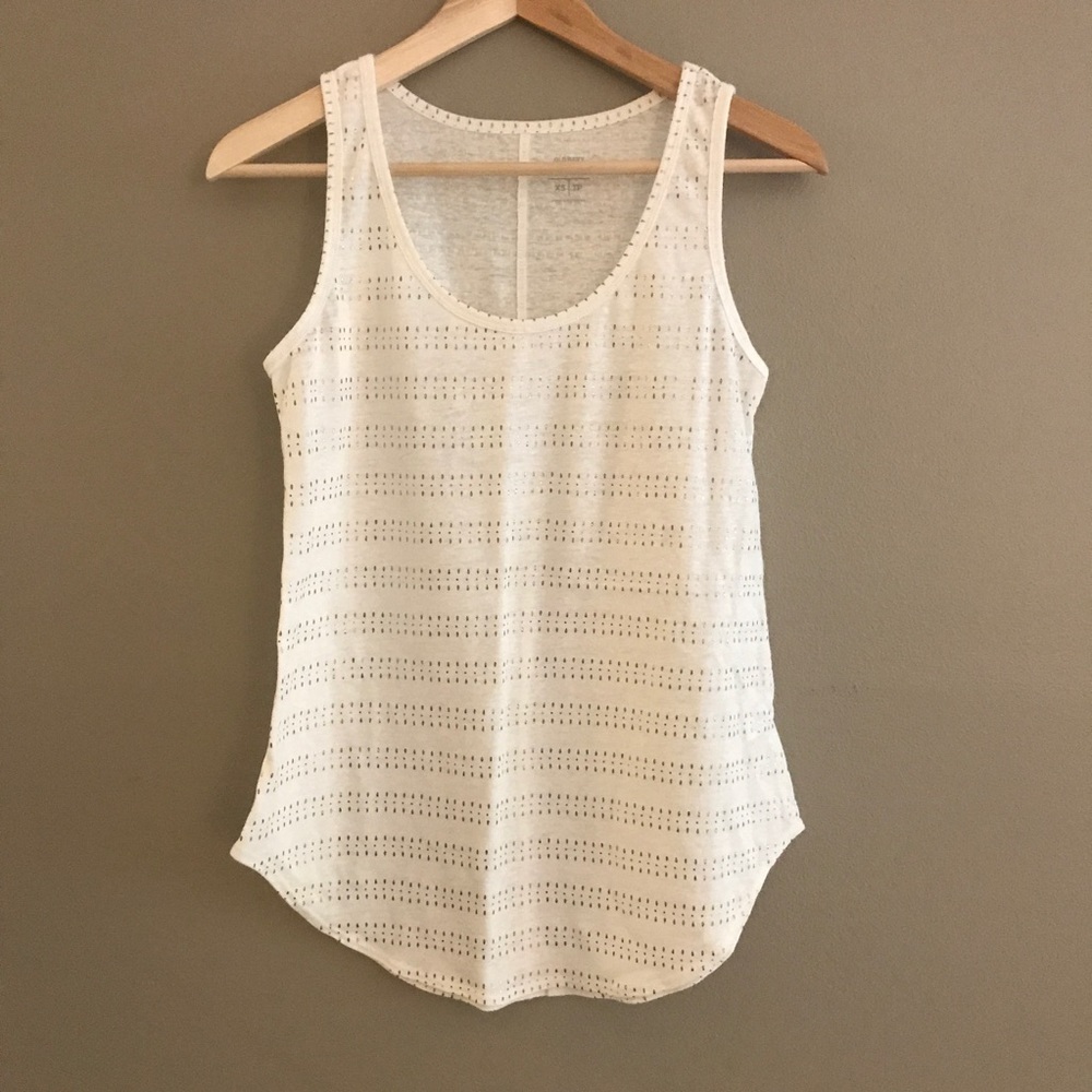 Relaxed Tank with Curved Hem - Silver Detail