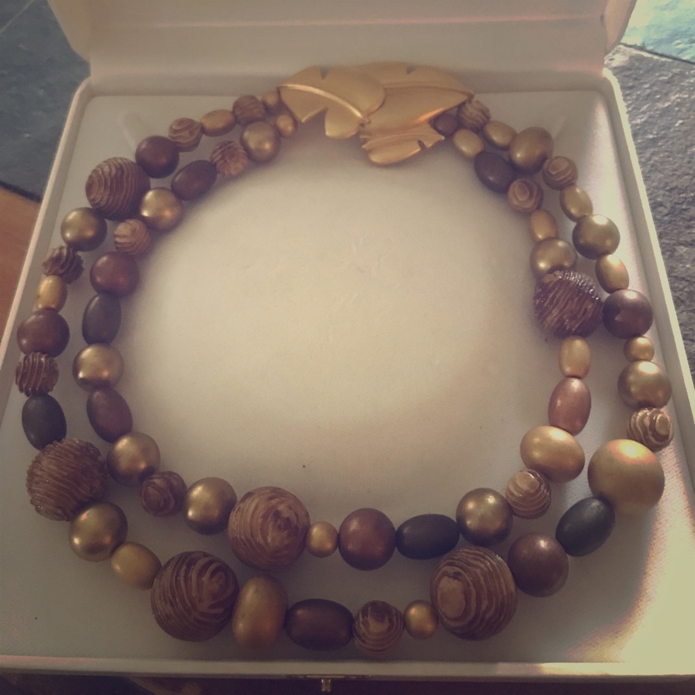 Givenchy wood bead necklace from the 90's