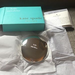 Brand New Late Spade Silver Street compact mirror