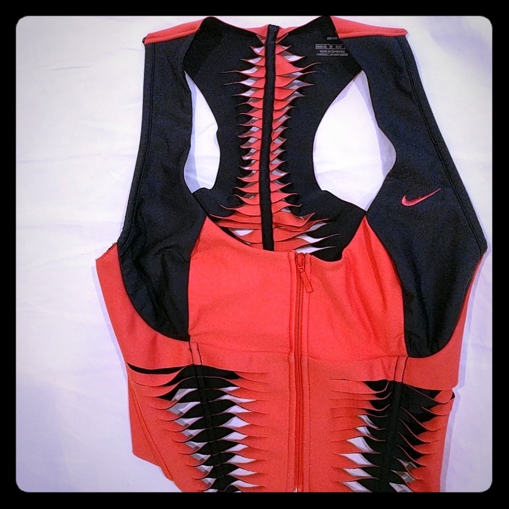 Nike zip-front crop top