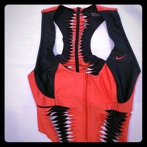 Nike zip-front crop top