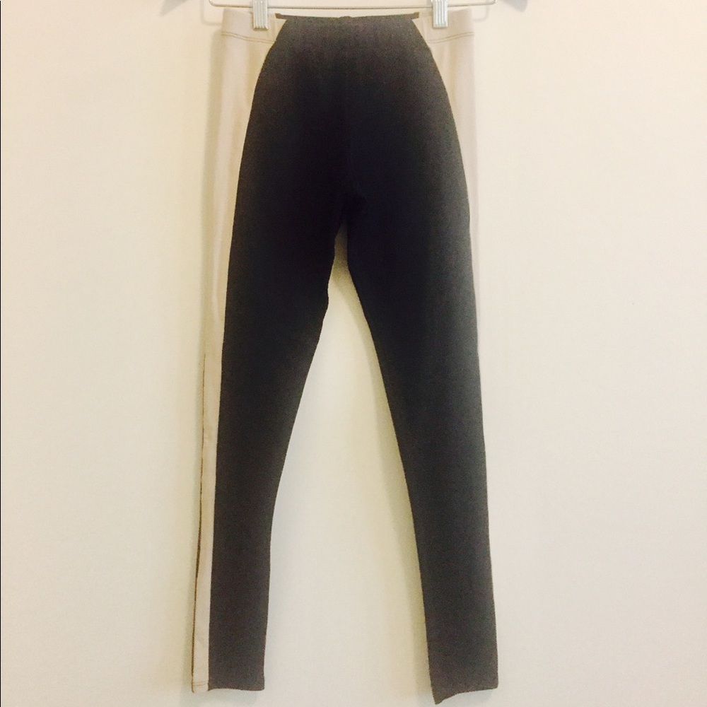 Wyatt Leggings. Black + Tan Panels.