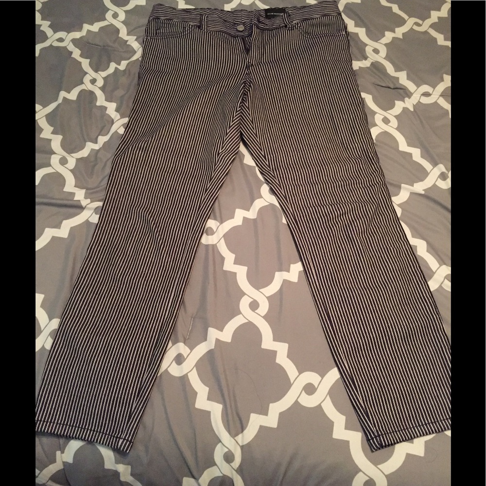 Club Monaco blue/white striped denim. 8 WORN ONCE