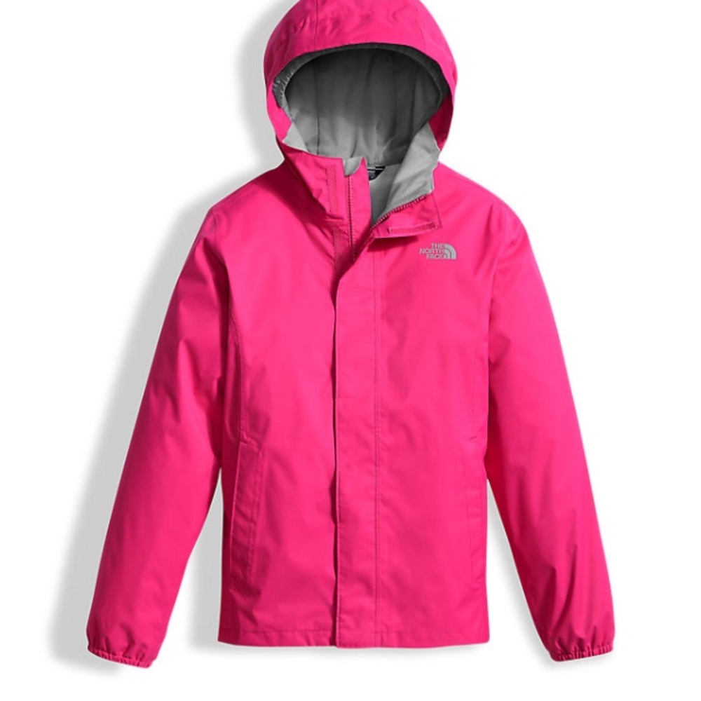 Pink North face girls resolve reflect jacket