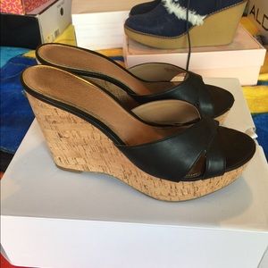 ALDO Black Slip On Wedges