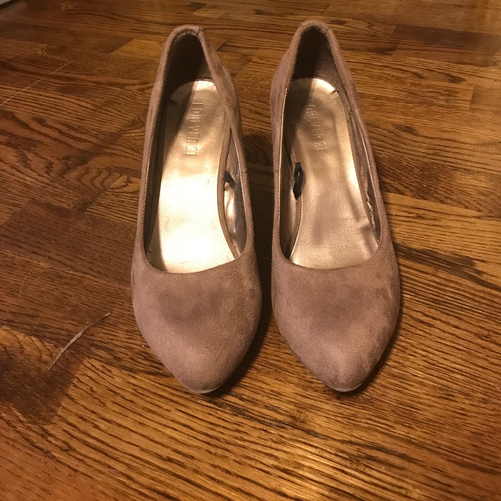 Suede Tan Wedges