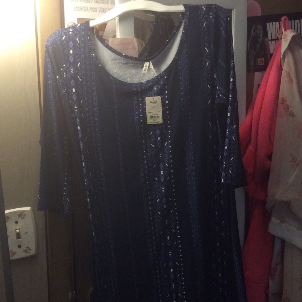 Mudd Sweater Blue Tribal Print Dress