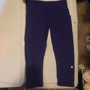 lululemon purple crops