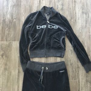 Bebe velour track suit- size M never worn!