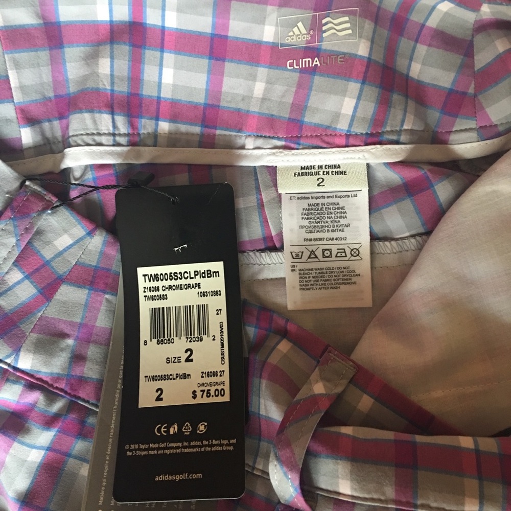 ❌SOLD❌ Adidas - ClimaLite Plaid Pants - Size 2 - Picture 7 of 7