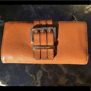 Authentic Michael Kors brown leather wallet