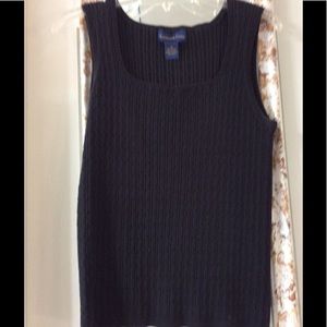 Navy blue sweater tank