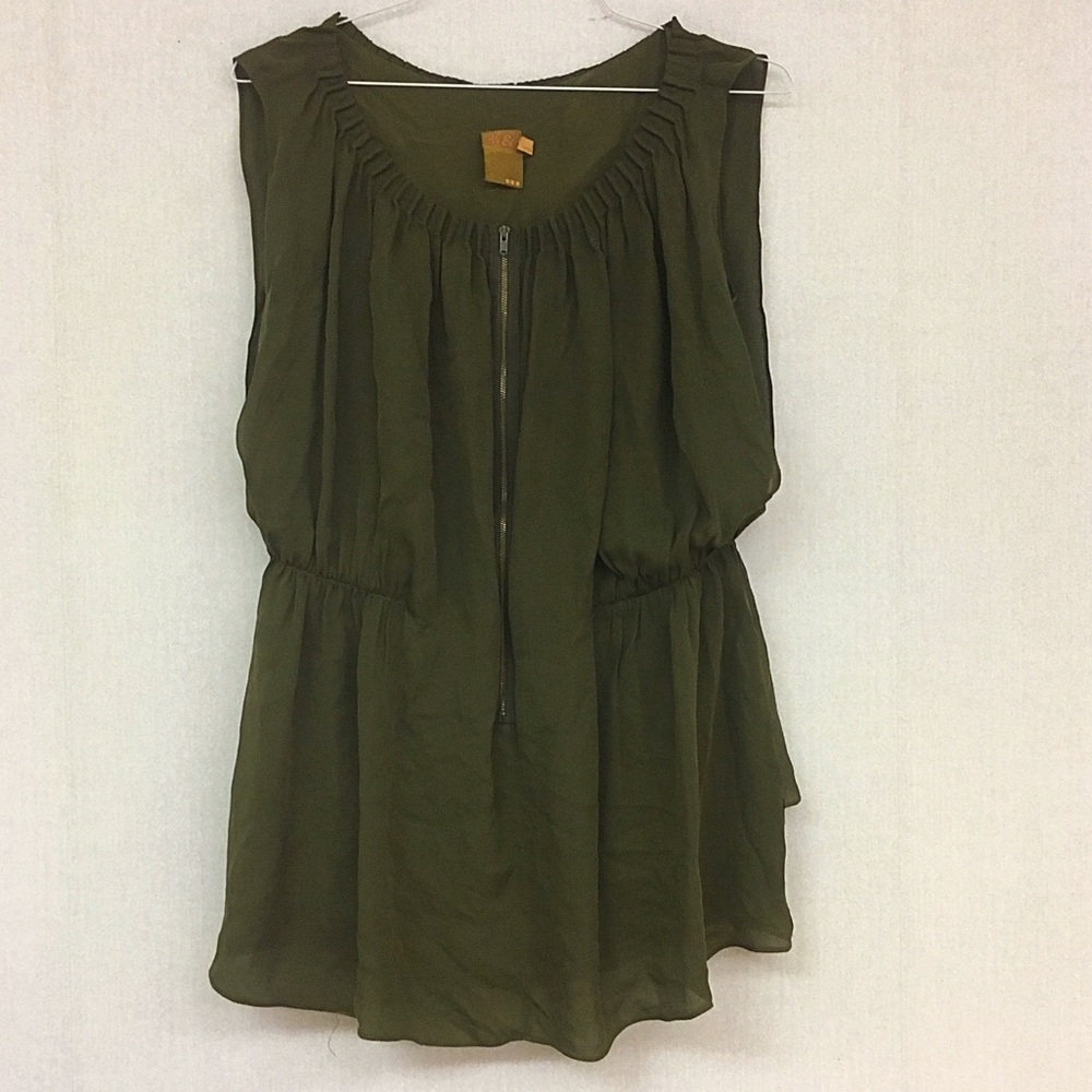 Ali Ro silk sleeveless zipper blouse 8