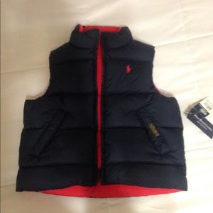 NWT Boys 2T Ralph Lauren Reversible puffer vest