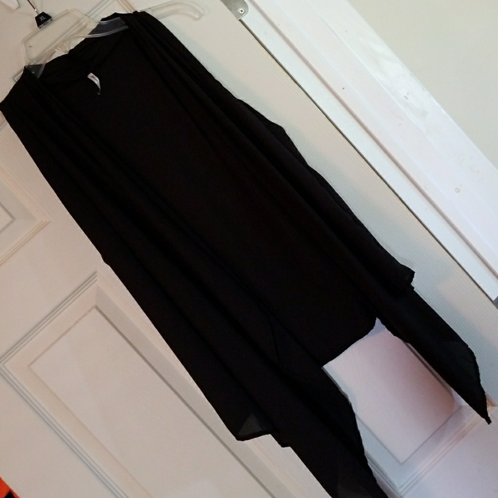Chiffon sleeveless cardigan L/XL
