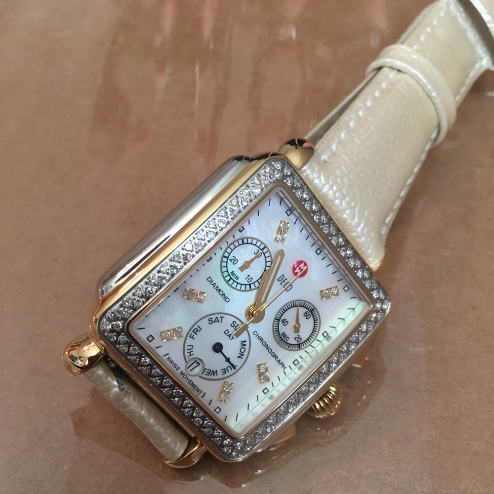 Brand New 100% Authentic Michele Two-Toned Deco