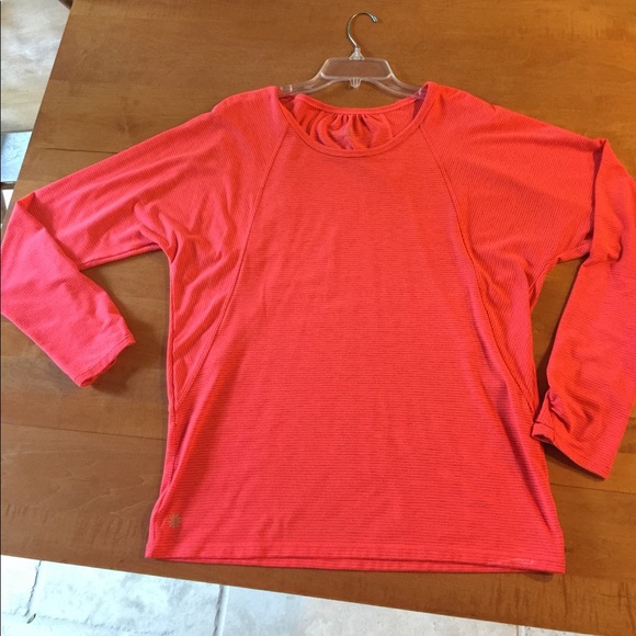 Athleta, Large, L/S Orange Striped Shirt - Picture 6 of 6
