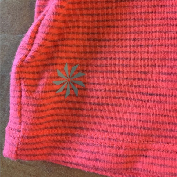Athleta, Large, L/S Orange Striped Shirt - Picture 2 of 6