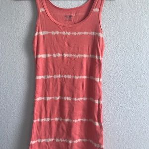 MOSSIMO PINK AND WHITE STRIPED TANK TOP