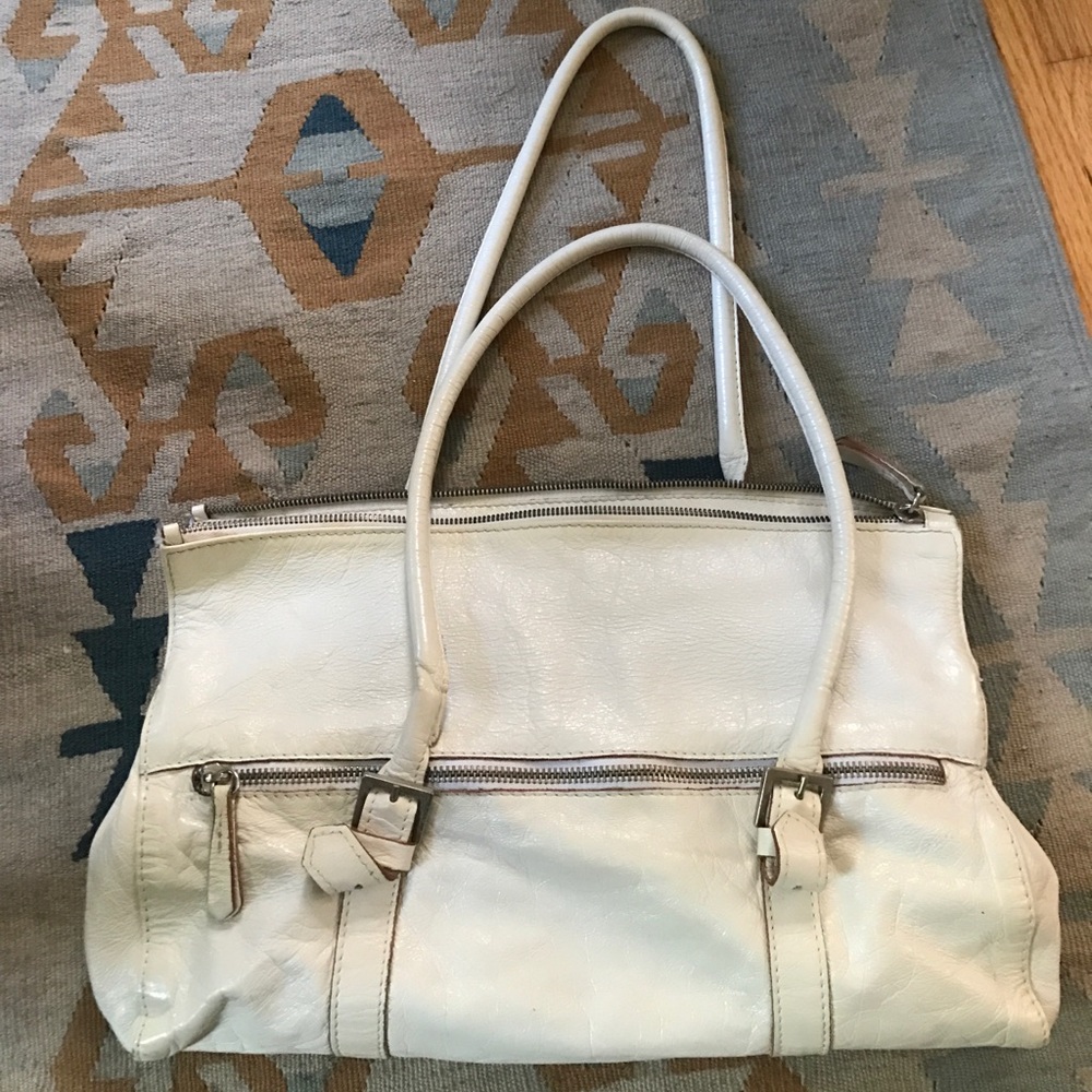Helen Welsh white leather handbag