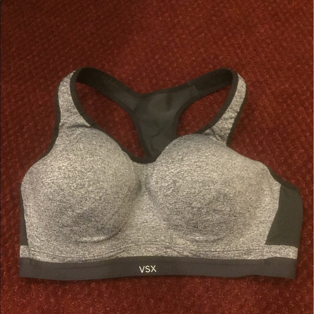 Super cute supportive grey sports bra
