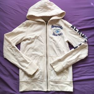 Aeropostale White Hoodie Zip up Extra Small XS