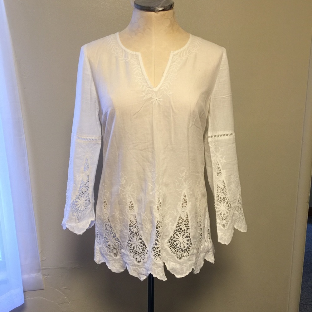 White linen shirt