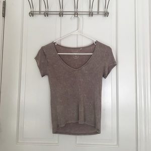 faded v-neck tee