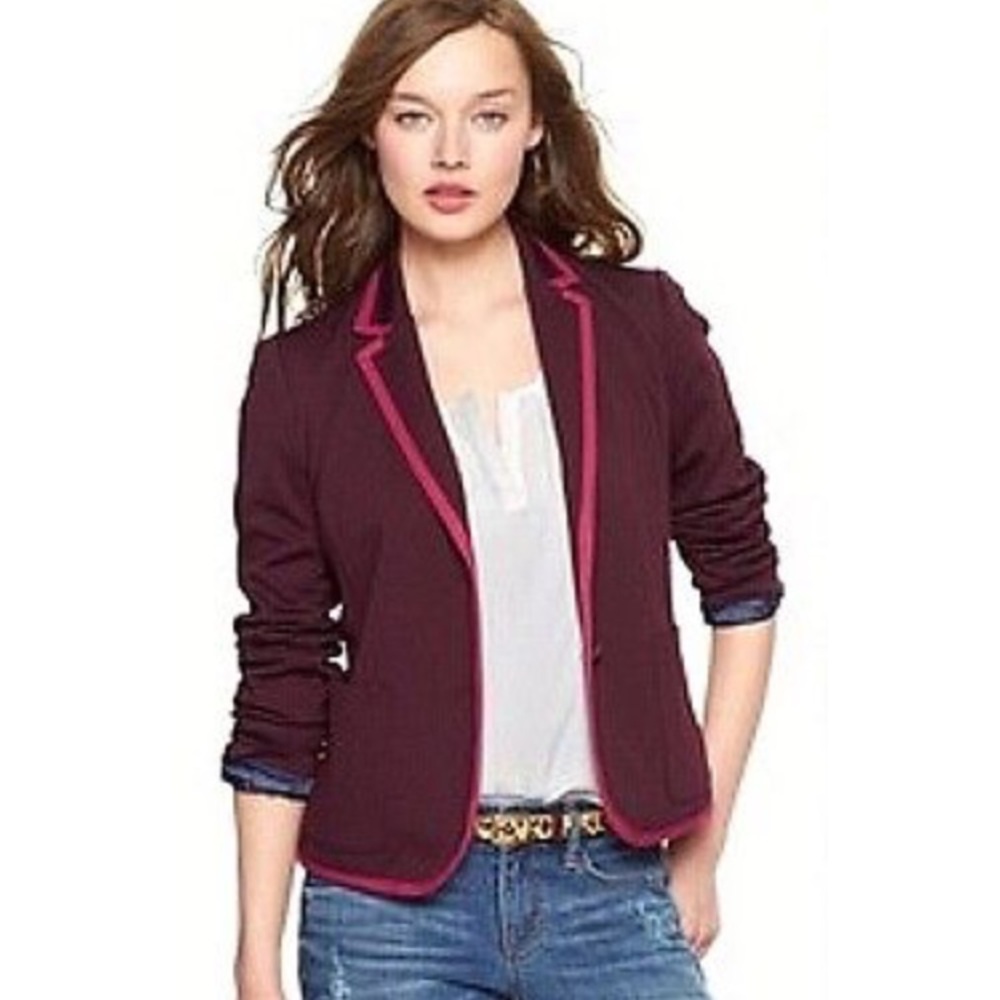 Gap Academy Blazer Dark Cherry w/Magenta Piping
