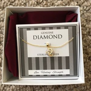 Macy's Genuine Diamond and Gold Necklace
