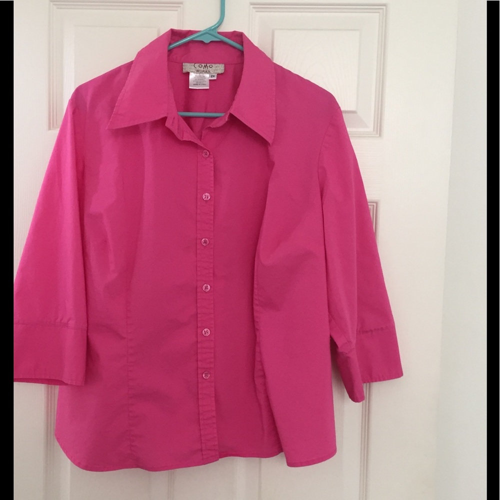 Plus size pink blouse 2X