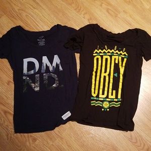 Diamond and Obey t shirts