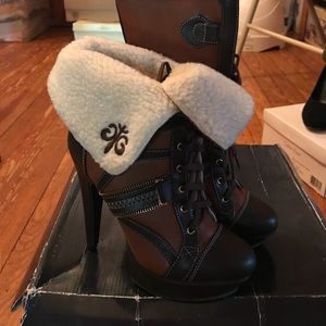 Platform boot with faux fur inside ON HOLD