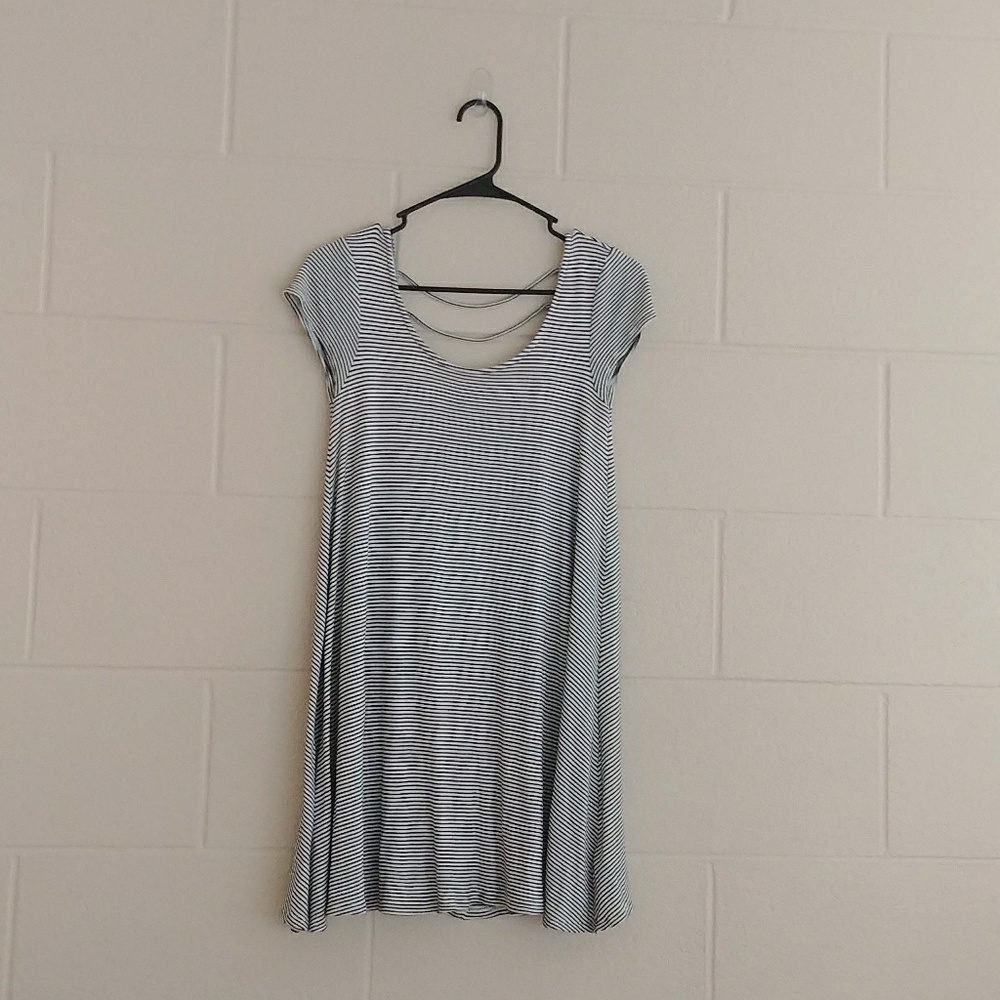 American Eagle Striped Dress with Low Back