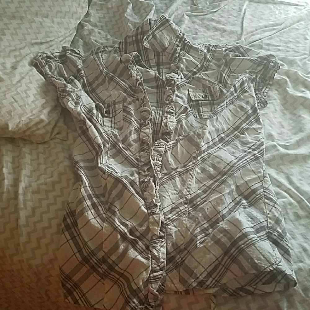 Plaid button down shirt