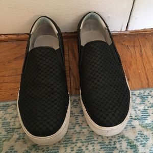 ASH Platform Snakeskin Slip On Sneakers