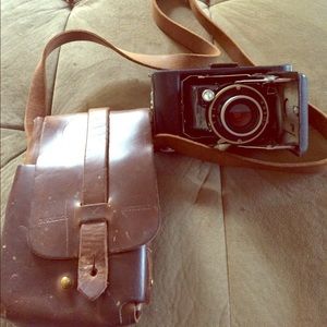 Vintage camera with case