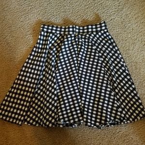 Black and white plaid skirt