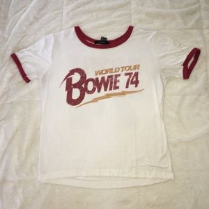 David Bowie world tour crop top