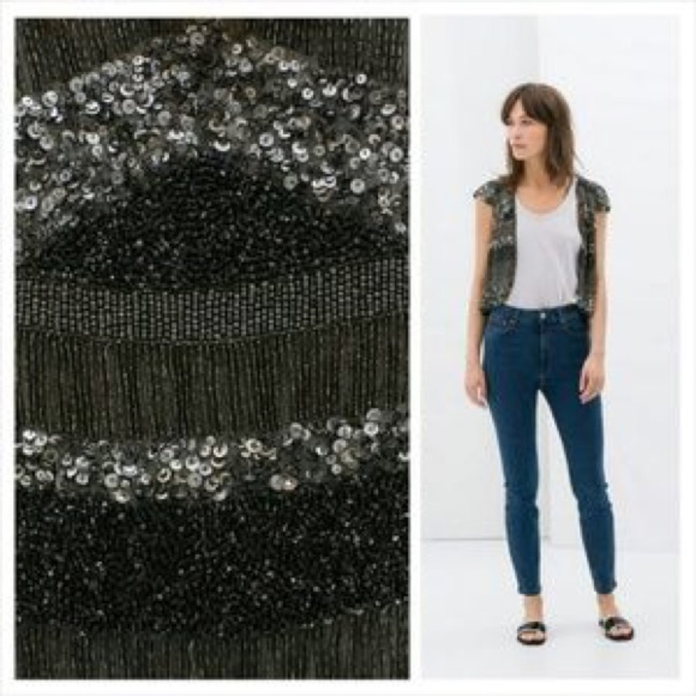 Zara sequin bolero kimono