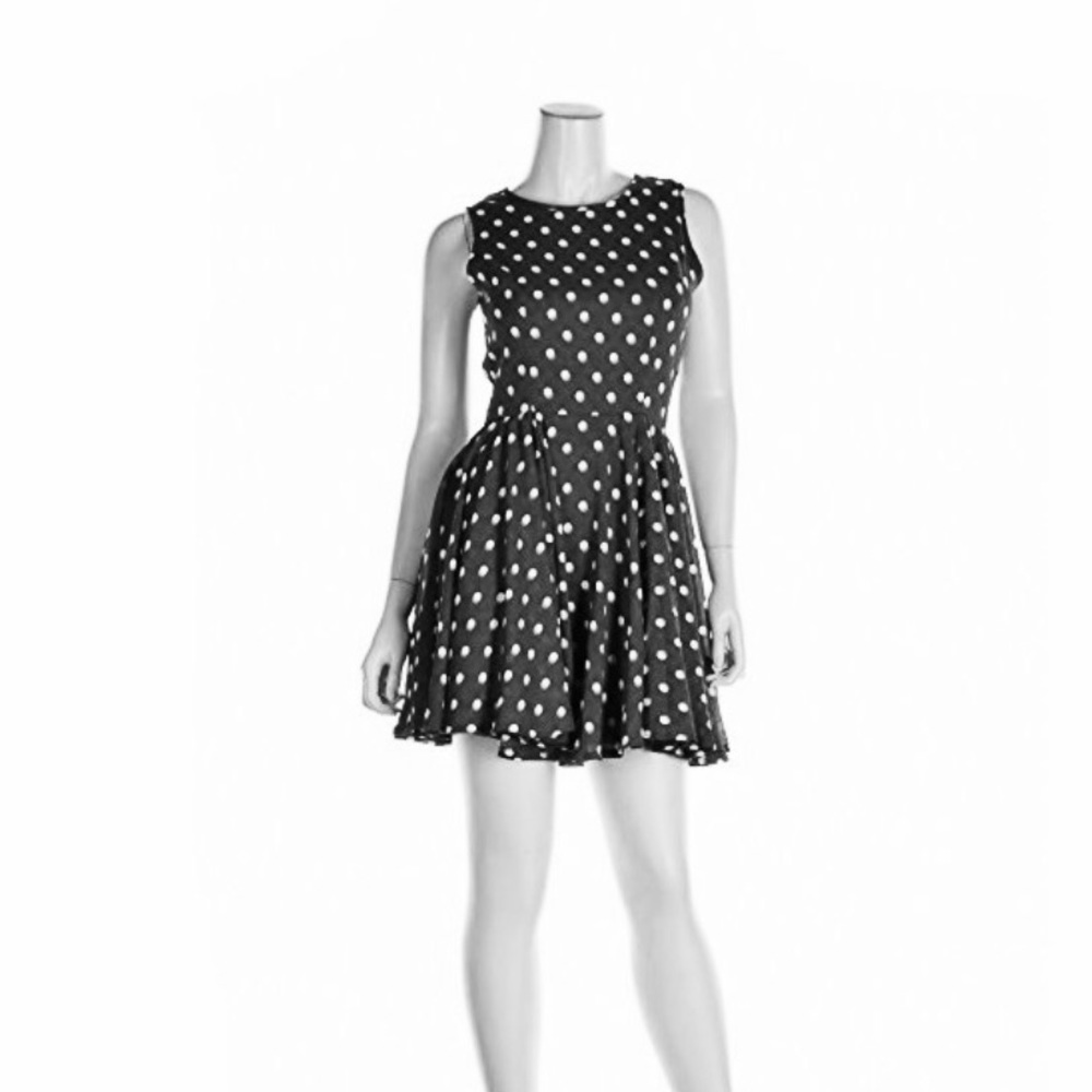 Maison Jules Polka-Dot Print Clifton Flare Dress