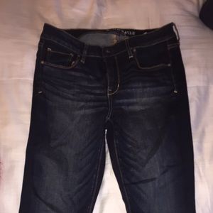 American Eagle super stretch skinny jeans.