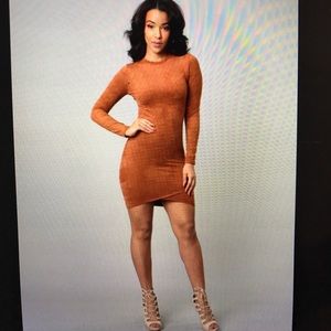 Fashion Nova "McKenna Dress" in Taupe!
